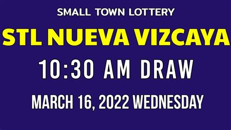1ST DRAW, STL NUEVA VIZCAYA 10:30AM Result Today .